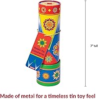 Vista 4 de Schylling Classic Tin Kaleidoscope - Fun, Colorful Pattern-Changing Toy - Durable Tin with Multicolored Beads - Ages 3 and Up - One Piece
