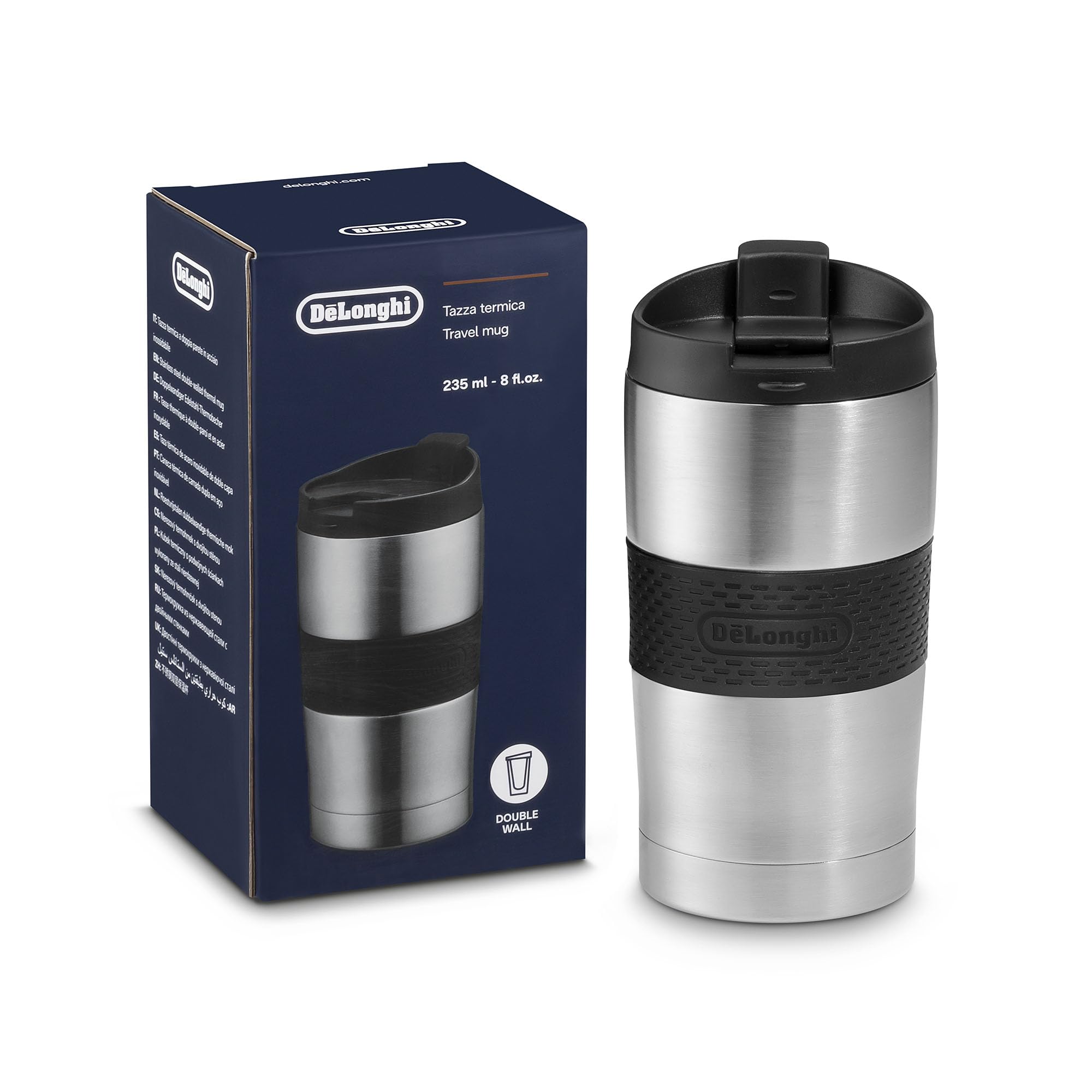 Amazon.com: De'Longhi DLSC074 Travel Thermo Mug, Stainless Steel