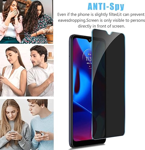 Miniatura 5 de Moonshield MOOISVS - Protector de pantalla de privacidad para Motorola Moto G Pure, película de vidrio templado Ultra HD, dureza 9H, compatible