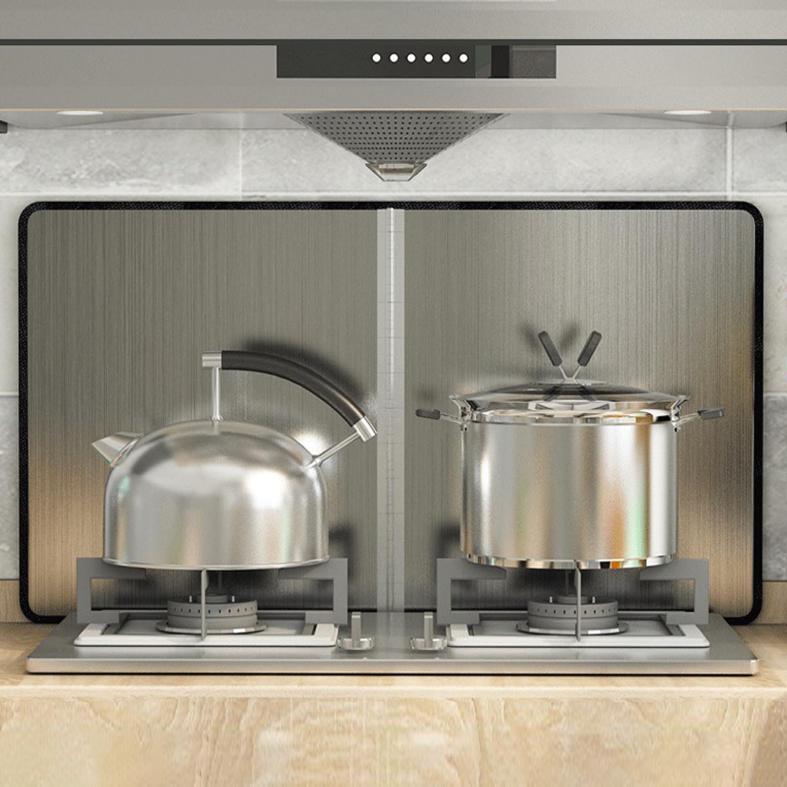 Plaque anti-projections cuisine pliable en inox et écran de protection pour cuisinière
