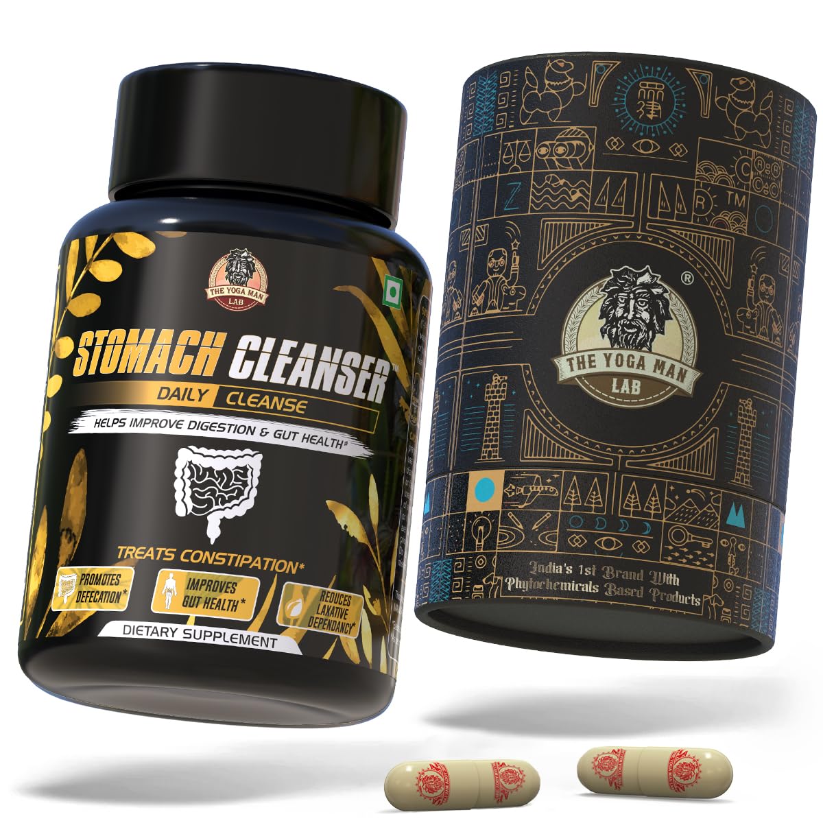 The Yoga Man Lab Stomach Cleanser Daily Cleanse - Natural Ayurvedic Colon Detox Probiotic Formula With Glucomannan & MCT Oil To Relieve Constipation, Manage Gut Health & Weight Pack of 1 (B0CWRW3943) Amazon Price History, Amazon Price Tracker