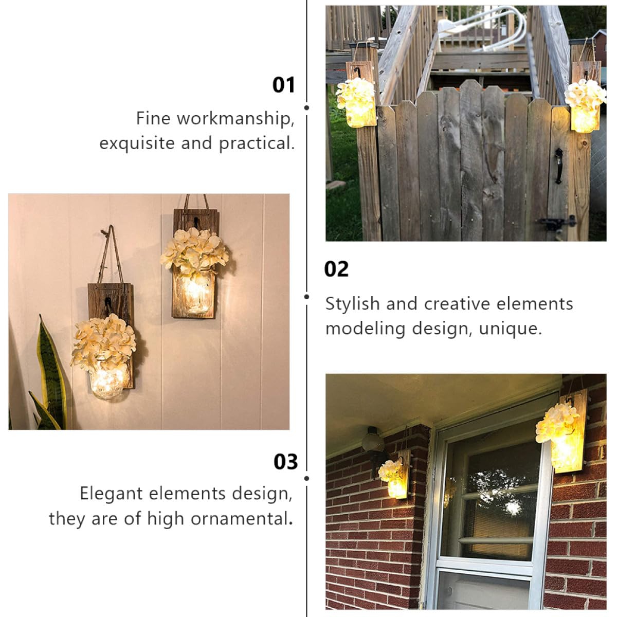 Rustikale Wandleuchte und Glas mit Kreativem Design Kompakt und Leicht Beweglich als Dekorativer Kerzenhalter für Wohnzimmer und Flur