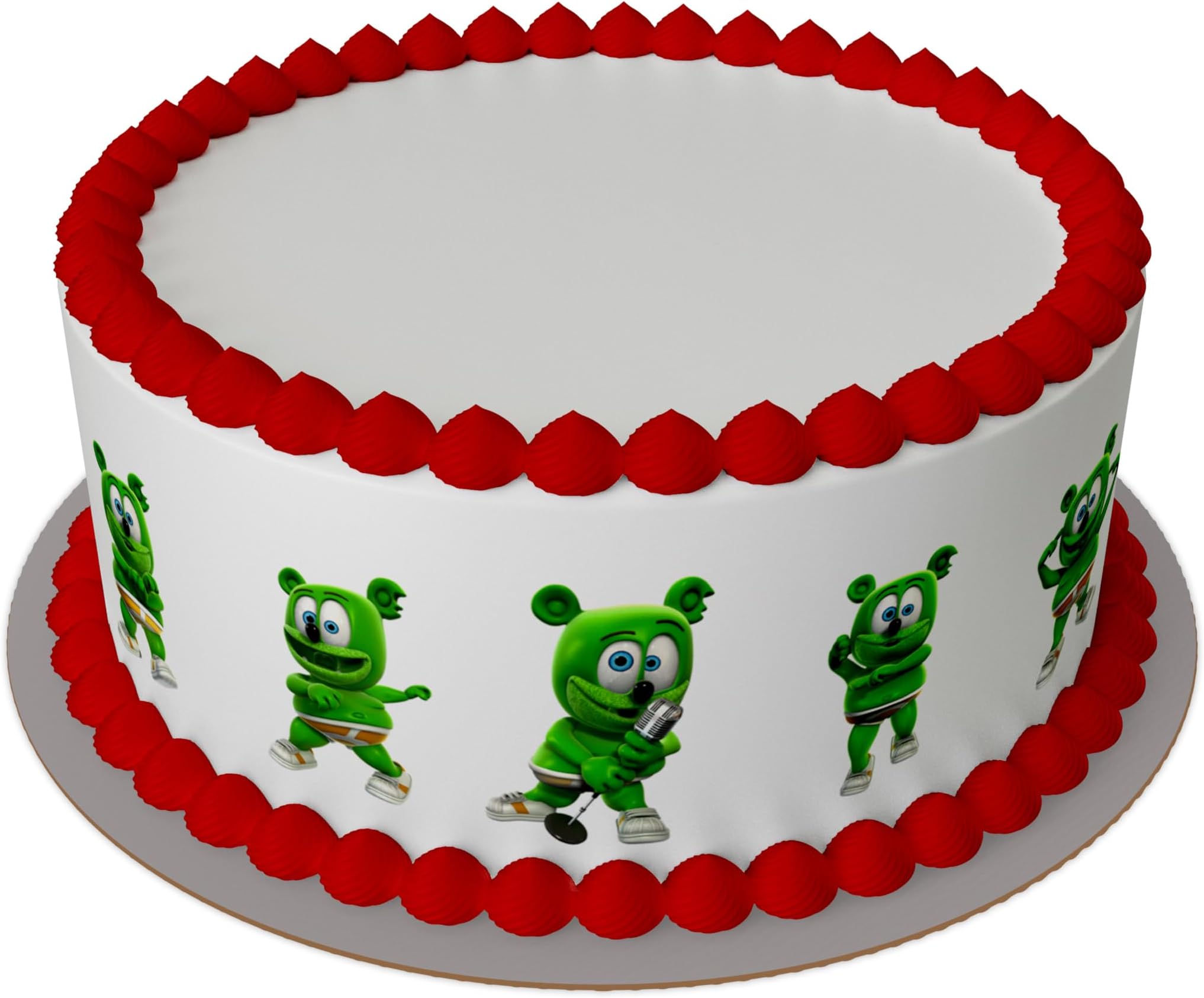 Gummibär Gummy Bear Dance Strips 1 Edible Cake Topper (2.5x10 inch Strips 3 per sheet)