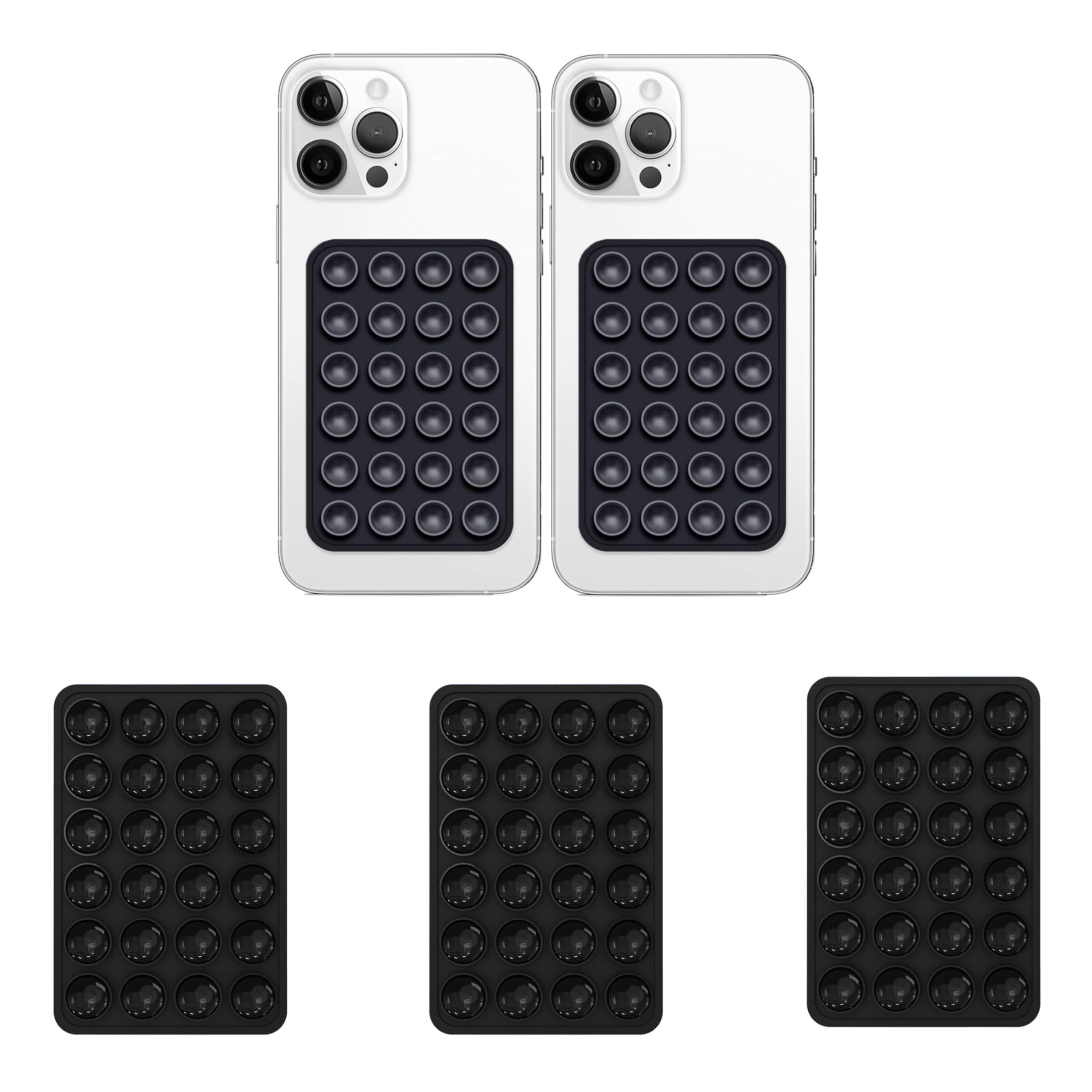Like Star® Double Sided for Phone | Silicone Suction Adhesive for Phone Cover | Stick Ease Multi-Purpose Hands-Free Suction Phone Accessory | Strong Grip Holder for Mirror & Shower (Pack of 5)