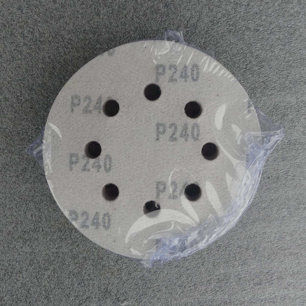 25 x Discos de lija de 125 mm de diámetro, con 8 agujeros, grano P240, lijadora excéntrica, lijadora de cuello largo, lijadora excéntrica de Bohrfux
