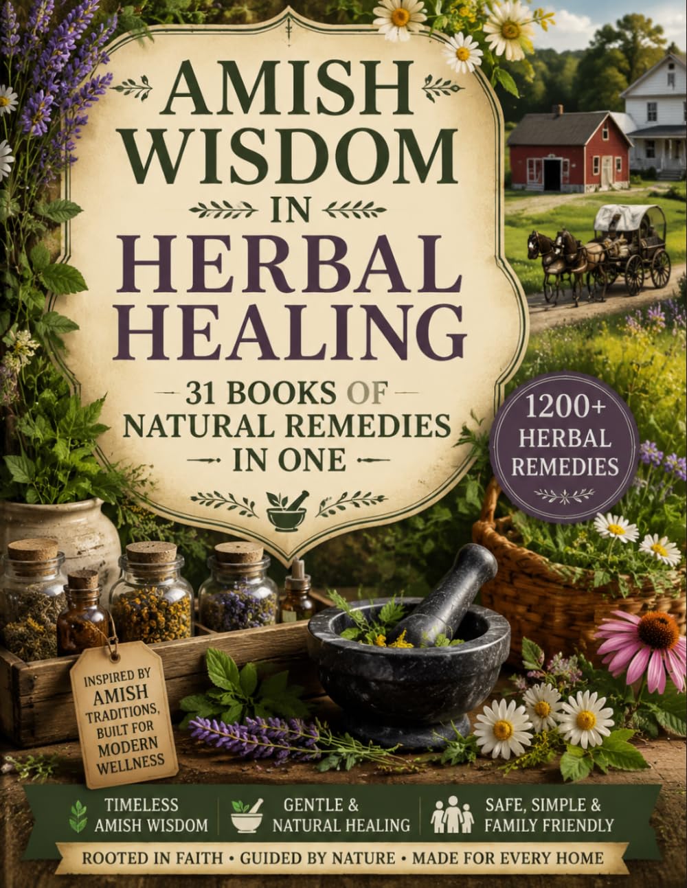 Amish Wisdom in Herbal Healing: 31 Books of Natural Remedies in One