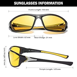 FAGUMA Sports Polarized Sunglasses For Men Cycling Driving Fishing UV400 Protection