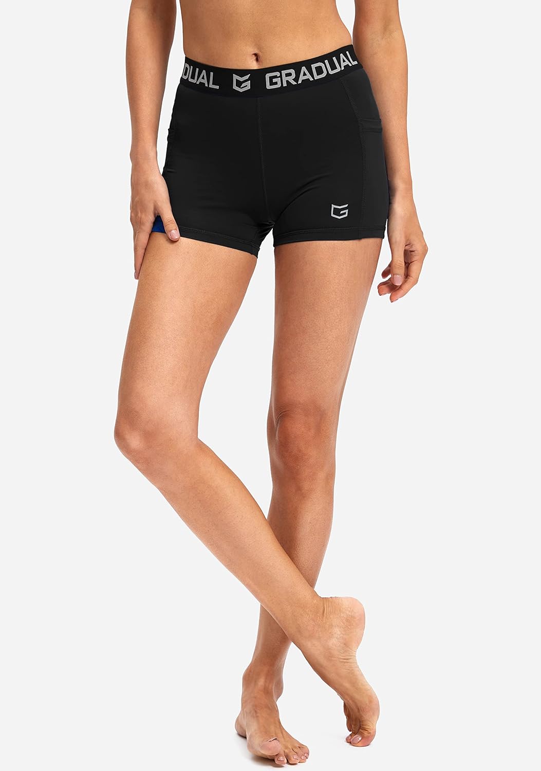 G Gradual Women's Spandex Compression Volleyball Shorts 3" /7" Workout Pro Shorts for Women - Image 4