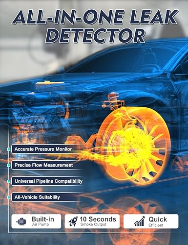 Miniatura 6 de Probador de diagnóstico de humo Evap automotriz - Detector de fugas de vacío de 12 V CC con compresor de aire incorporado para sistema de tuberías