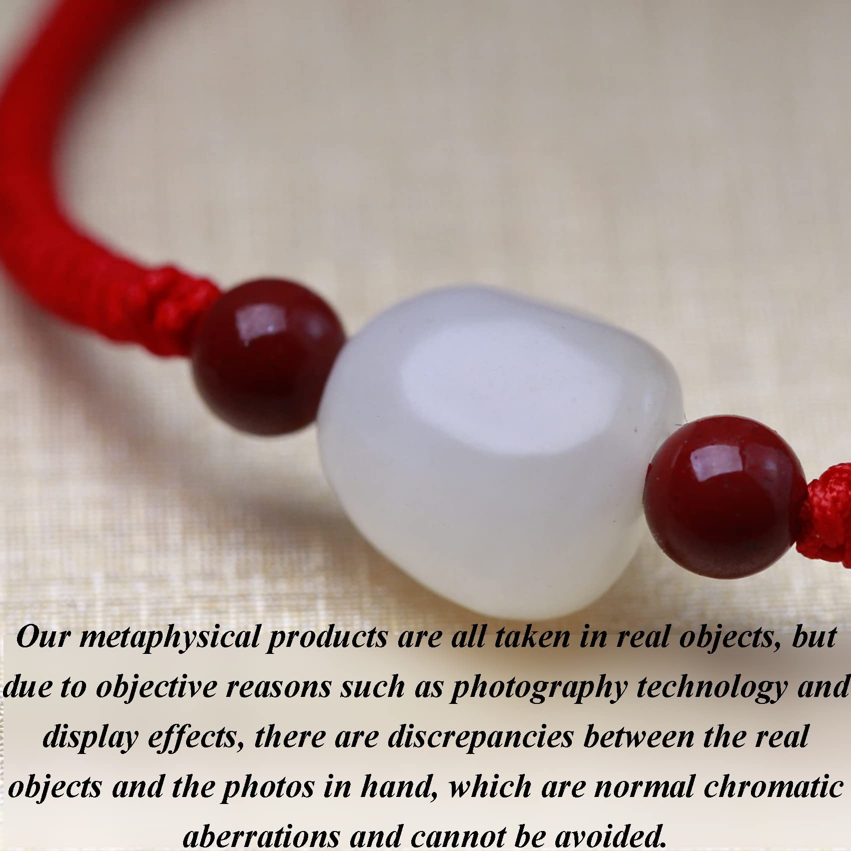 Brazalete encantado Piedra preciosa natural Hetian Jade Pulsera Pulsera de hilo rojo Pulsera de cuentas de cristal irregular for mujeres Hombres Amuleto Pulsera de buena suerte Regalos de joyería for