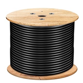 Cat7 Ethernet Cable 650ft Pure Copper 26AWG Fluke Tested Cat 7 Easy Pull Cable, Triple Shielded CMR, Outdoor/Indoor Direct Burial in Wall, POE Ethernet Wire, 10G 1000Mhz Roll Spool