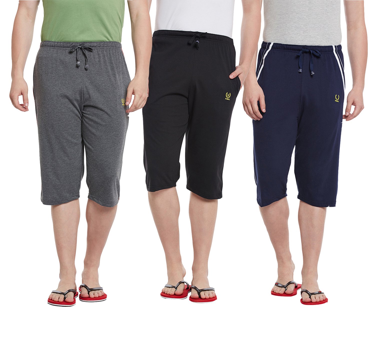 mack jonney Men's Regular Fit Cotton Capri-picture-29
