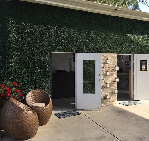 Miniatura 5 de Greensmart Décor - Juego de 4 alfombrillas artificiales de boj Ficus de 20 x 20 pulgadas