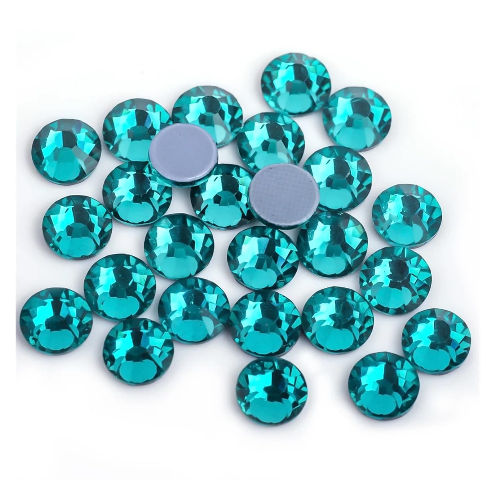 Strass thermocollants Hotfix vert zircon SS10 pour la couture et la customisation de vêtements