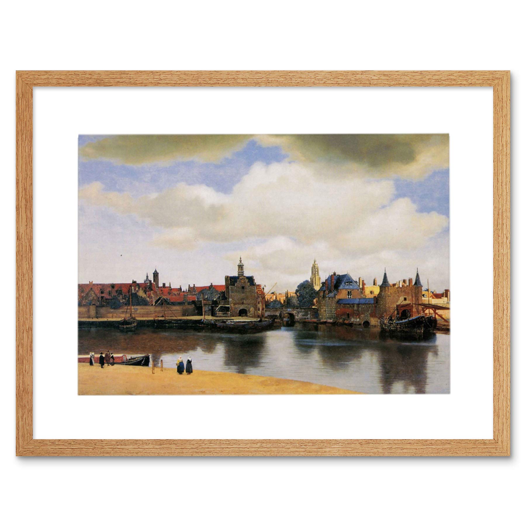 Wee Blue Coo Johannes Vermeer View Of Delft Old Master Painting Framed Print Picture F12X457