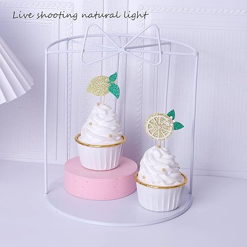 Miniatura 7 de 1 paquete de Sweet One Cake Topper con purpurina para el primer pastel de limón para temática de frutas, baby shower, niños y niñas, fiesta de