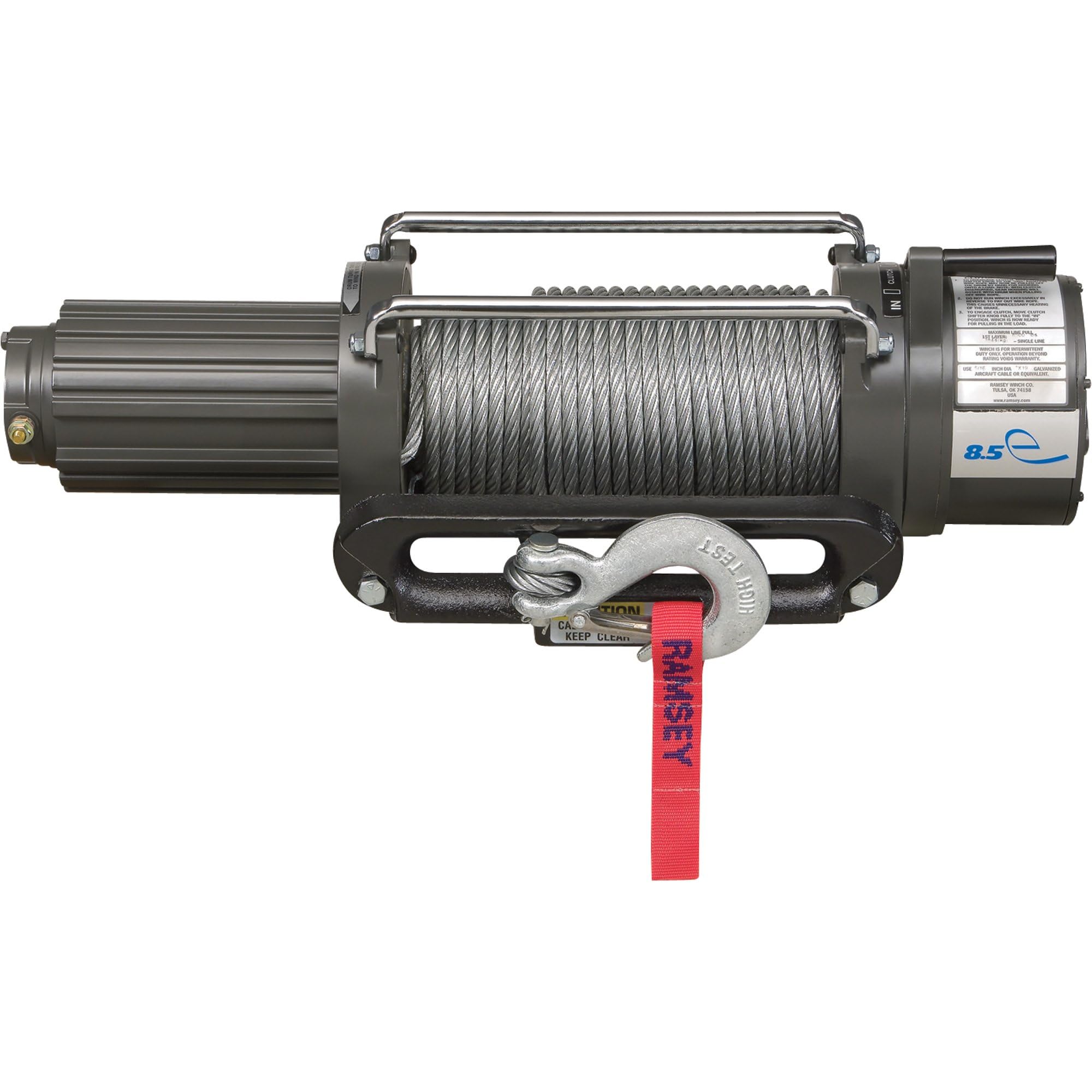 Ramsey Winch 111073 REP 8.5E Series 12-Volt Winch - 8,500-Pound Capacity