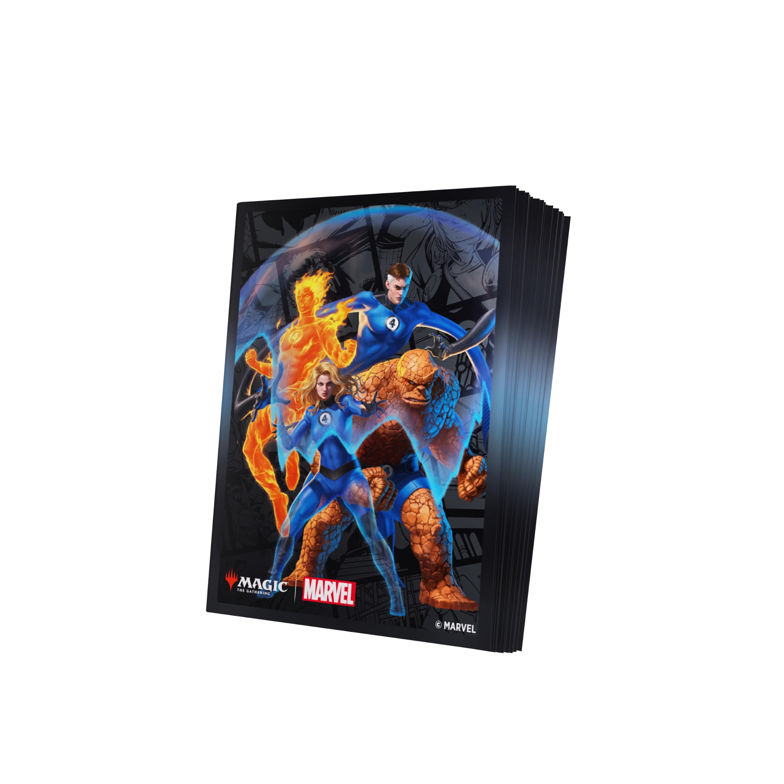 Gamegenic | Magic: The Gathering | Marvel Super Heroes Premium Art Sleeves - The Fantastic Four | Trading Card Game Accessory | Ages 13+
