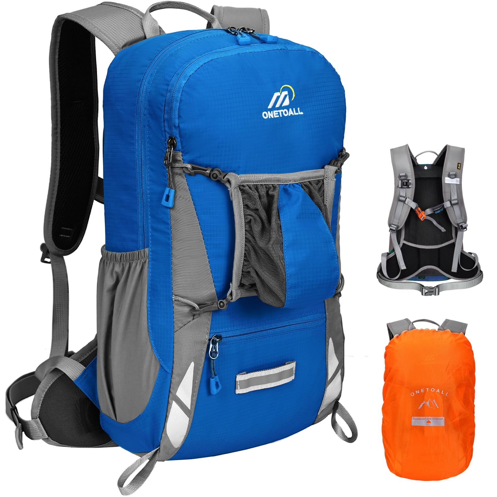 LOCAL LION Zaino Ciclismo con Sistema Schienale, Zaino per Bici con Copertina Antipioggia, Zaino MTB Impermeabile per Uomo Donna, Zaino Sportivo da Campeggio