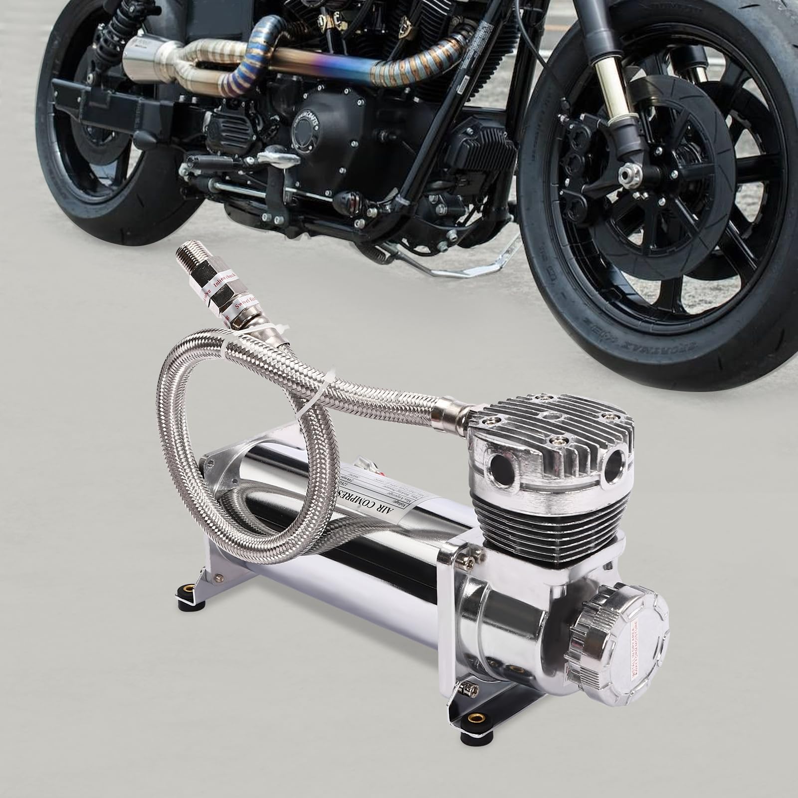 Kit compressore d'aria, compressore d'aria ad alte prestazioni, 12 V, con funzionalità silenziose e rapida efficienza
