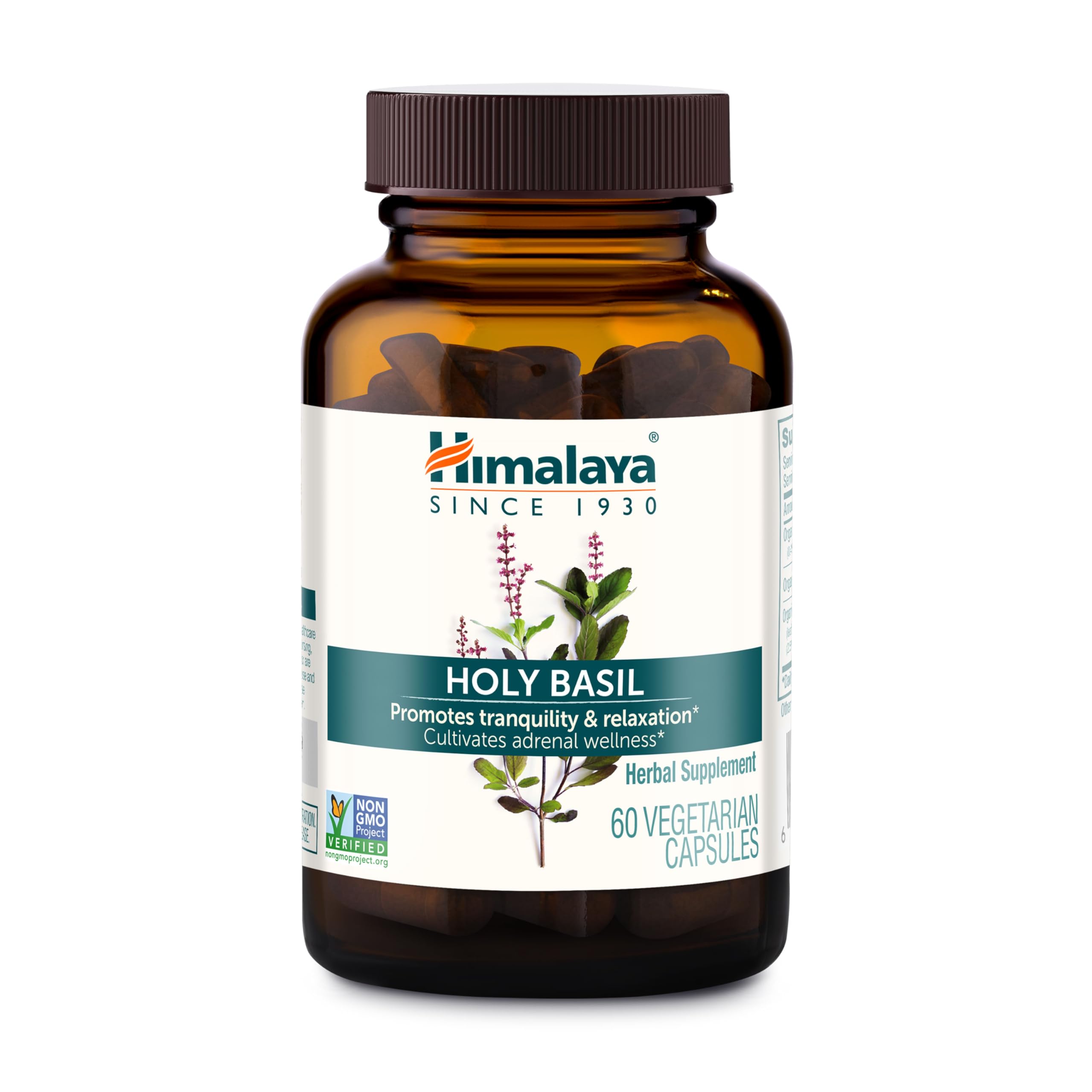 Himalaya Holy Basil Supplement, Reduce Cortisol, 720mg, 60 Capsules