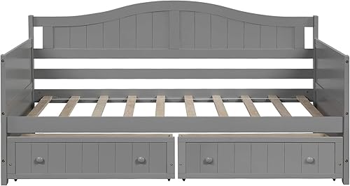 Miniatura 8 de Harper & Bright Designs Sofá cama individual con cajones de almacenamiento, base de cama individual Woooden con cajones, sofá cama individual para