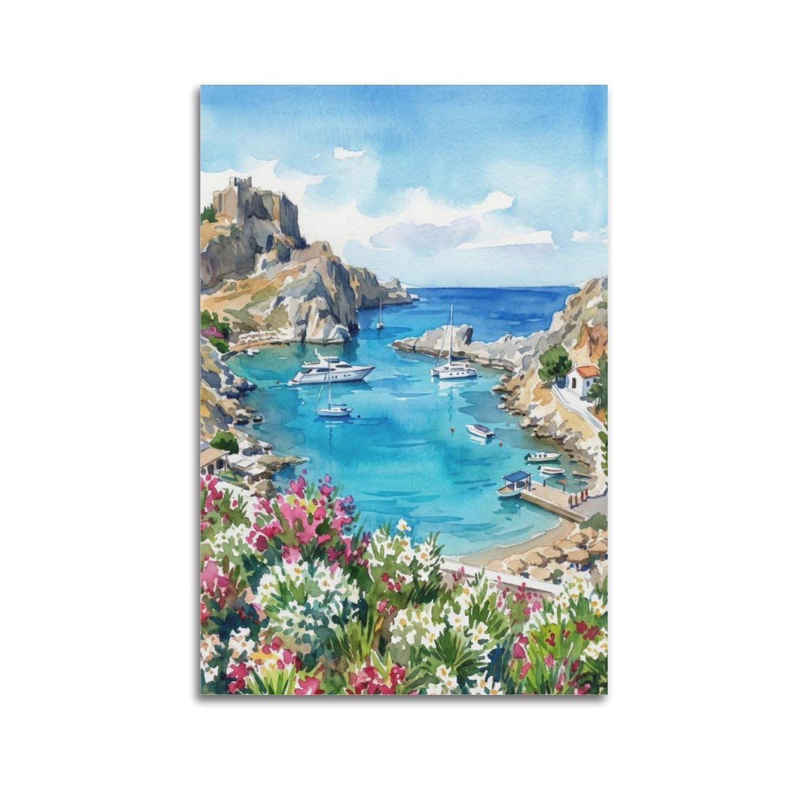 xiaoxiaoshen Algarve Portugal Coastal Landscape Travel Scenic Canvas Poster Wall Art Prints Room Aesthetic Murals Bedroom And Living Decorations 20x30inch(50x75cm)