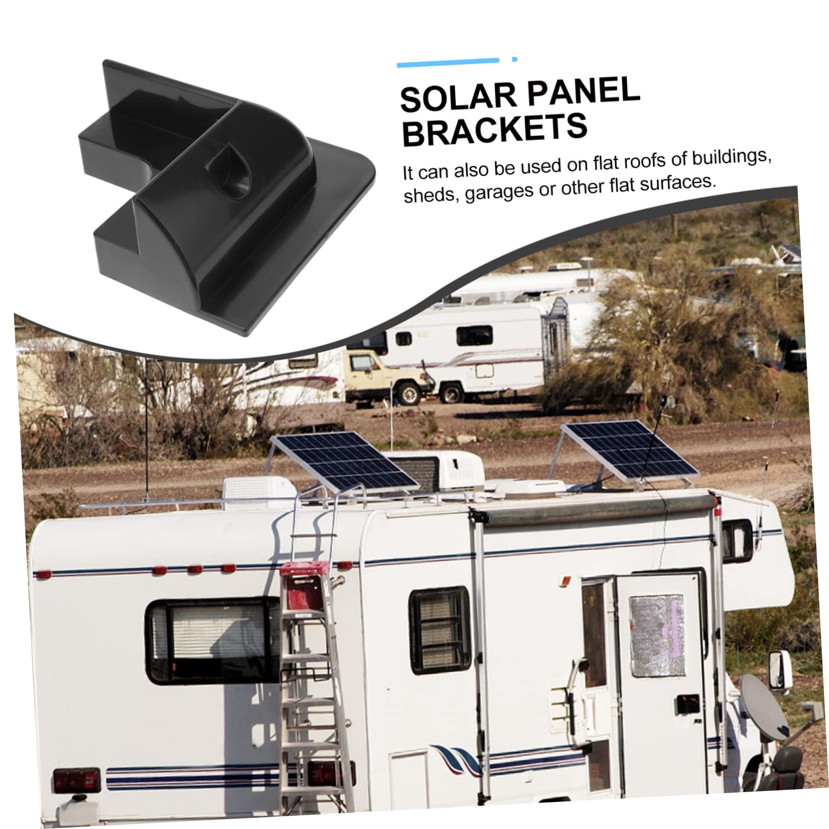 Levemolo 4 piezas Soporte Solar para Paneles Kit de Abrazaderas de Montaje para Autocaravanas y de Plástico Duradero para Instalación Techo y Vehículos