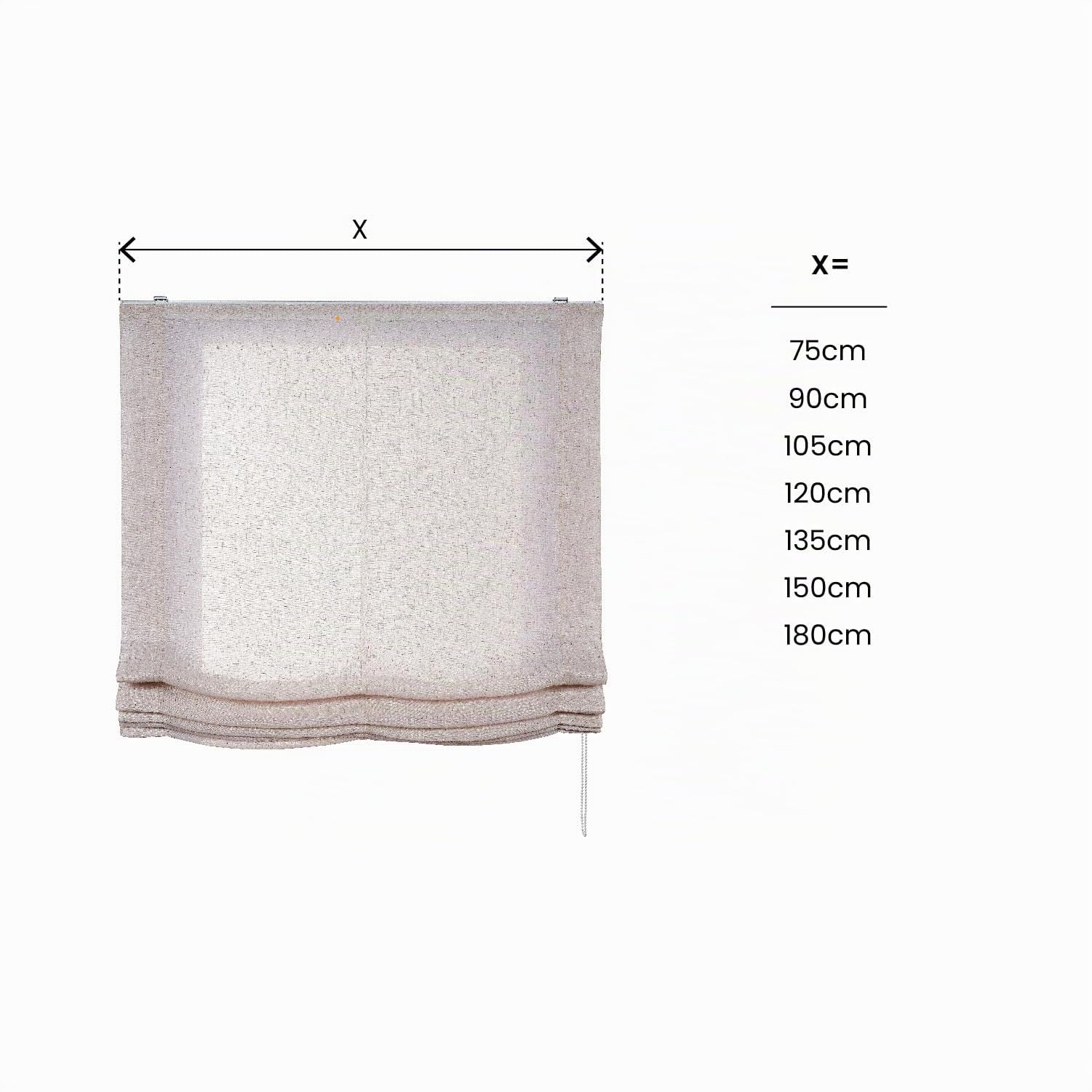 STOR PLANET | Estores Paqueto, Estores Plegables Sin Varillas Translúcidos, Estor de Tela Lino, Estores de Pared para Ventanas de Dormitorio, Salón, Cocina… | Paqueto Lino, 75x175cm