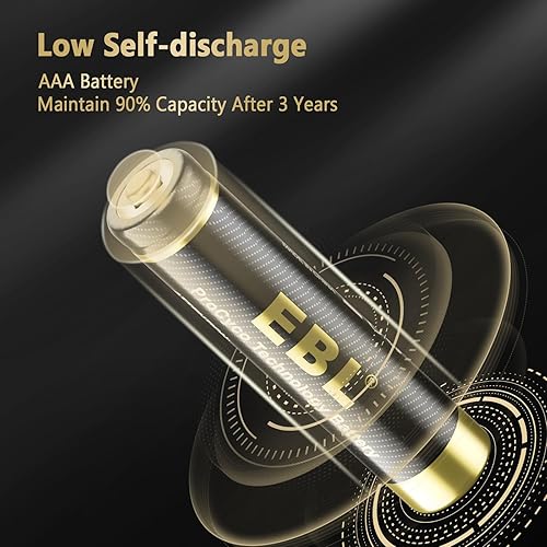 Miniatura 6 de EBL Las baterías recargables Pro AAA AAA del oro 24 paquetes de la batería de alto rendimiento NIMH