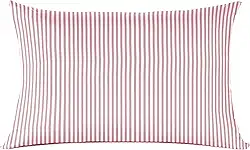 Fronha Listrada Teka Harmonia Rosa 100% Algodão