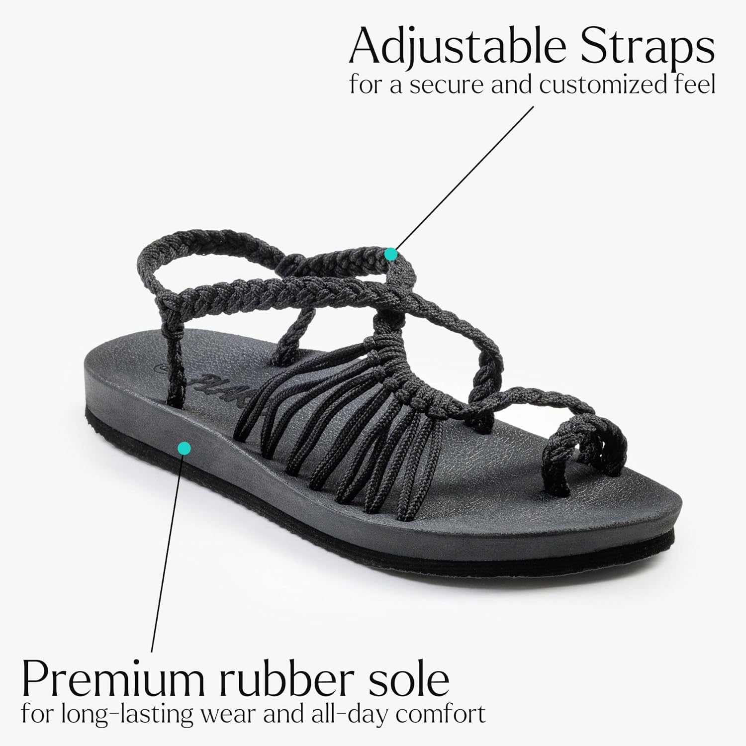 Plaka Atlantis Summer Walking Sandals for Women – Comfortable Strappy Sandals with Arch Support for Beach Walks and Casual Outings - Image 4