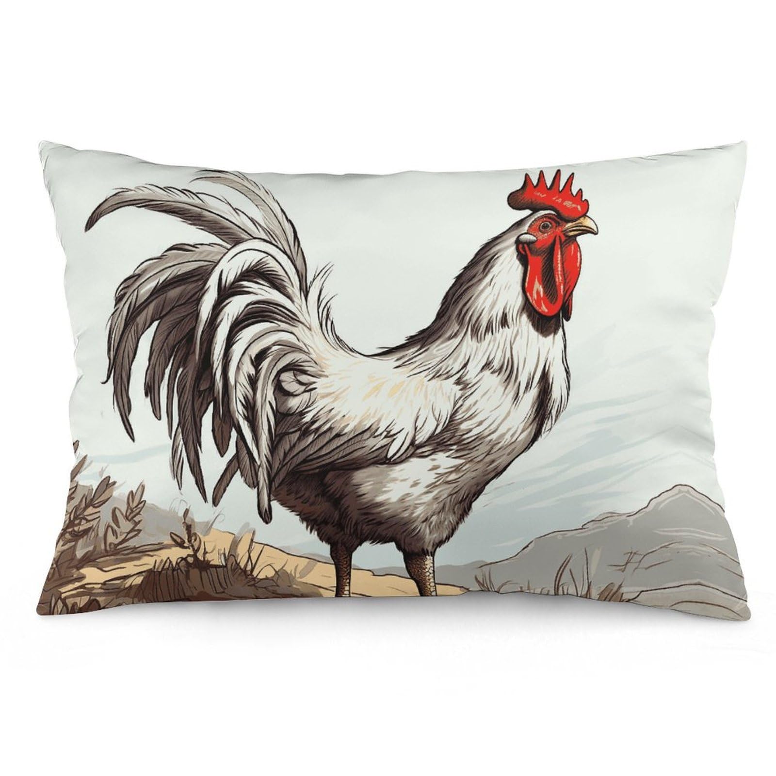 NTVOWPZO 2 Pack Decoration Throw Pillow Covers 16 "x24 Pillowcases Covers Chicken Sketch Pillowcases Modern Farmhouse Home Decor Sofa Cushions Covers for Couch Bed Living Room