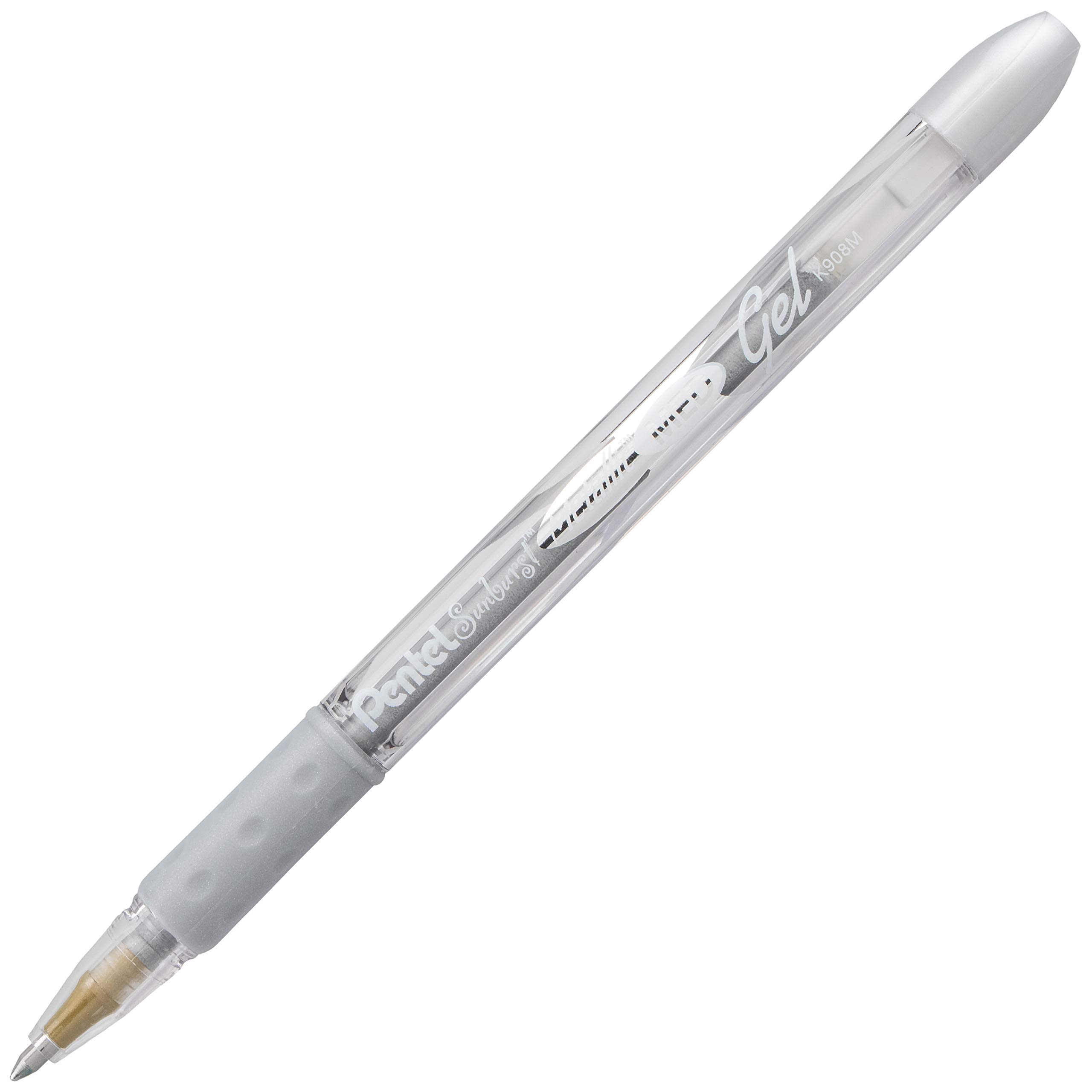 Pentel Arts Sunburst métallique Stylo à encre gel, Medium Ligne, permanent, Lot de 5, assortis d'encre (K908mbp5)