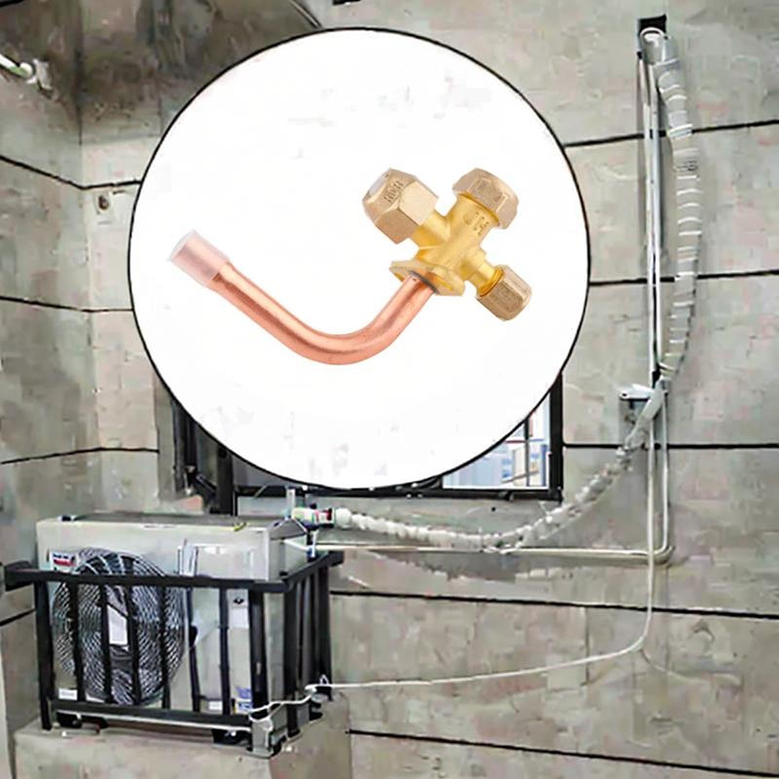 Sharplace Vanne d'arrêt de climatiseur, vanne d'arrêt, Facile à Installer, Accessoire de réfrigération, pièce de Rechange pour climatiseur, raccord, 16mm