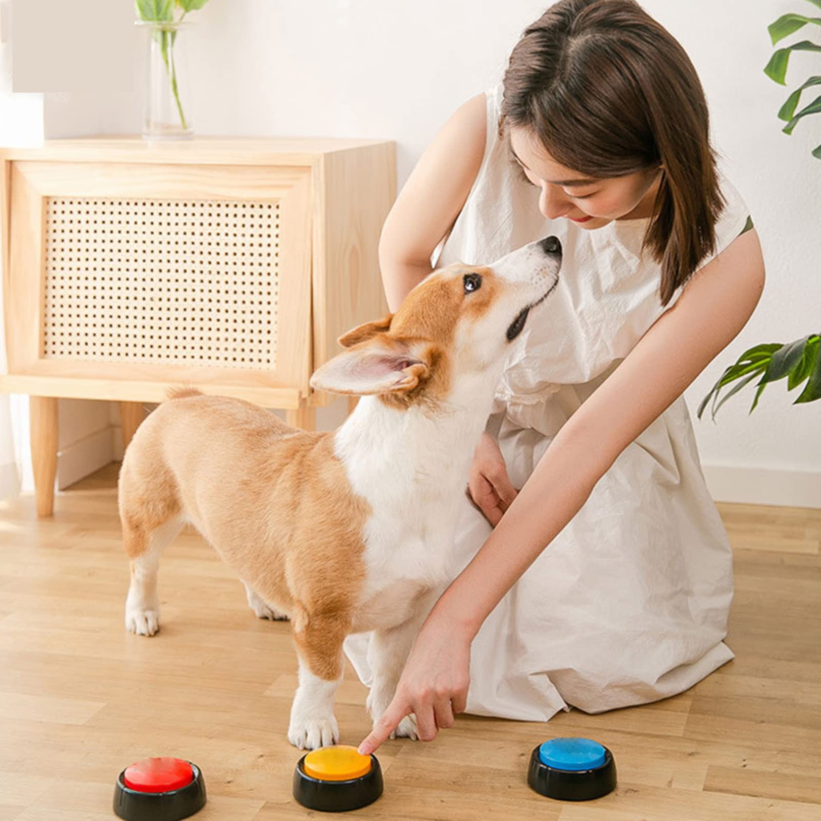 Yunseity 6 Paquetes de Botones Grabables de Voz de 30 S, Botones de Entrenamiento de Perros para Comunicación, para Enseñar a Tu Perro lo Que Quieren.