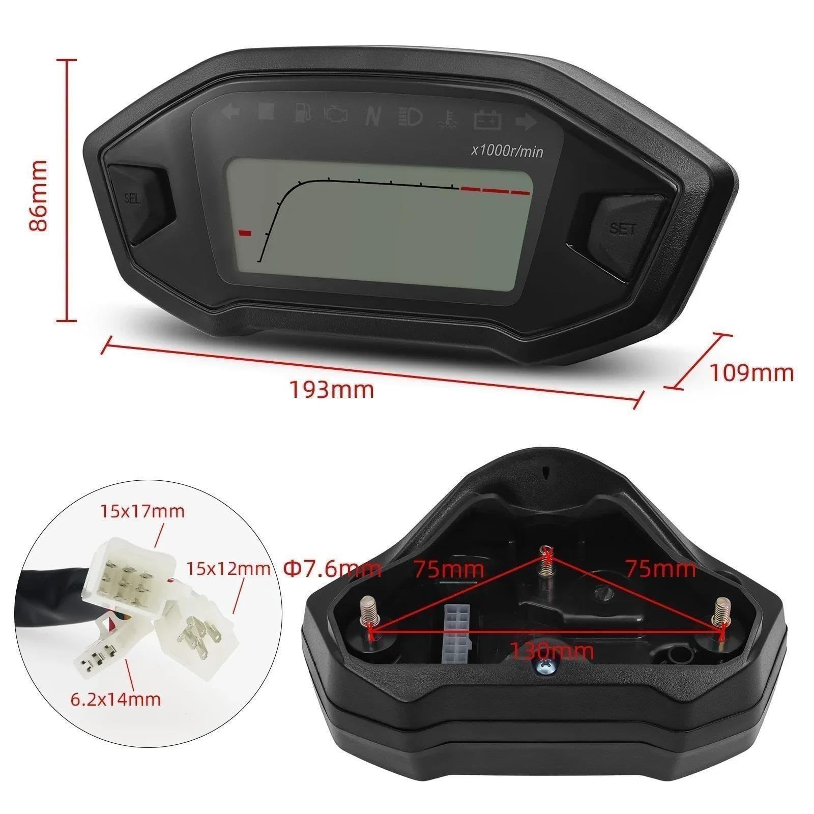 Medidor distancia moto Medidor De Velocímetro Motocicleta