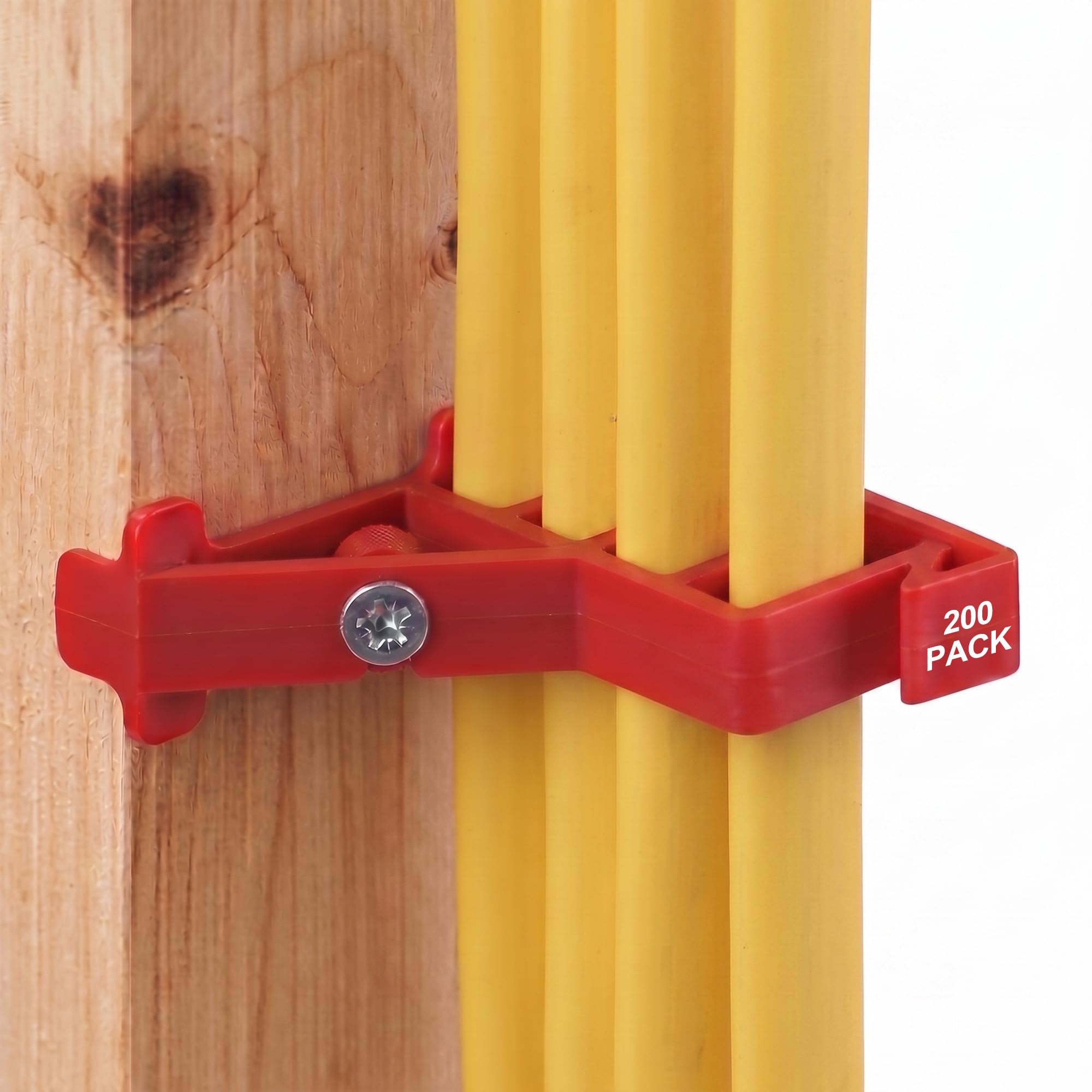 Confezione da 200 graffette MCS-100W, compatibili con graffette metalliche (NM) non metalliche, Romex, coassiali e cavi dati/CAT 5, rosso