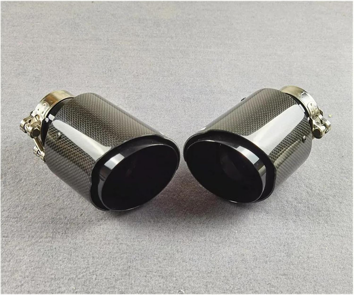 車用排気管 1 個光沢のあるブラックカーボン排気のヒント 304 ステンレス鋼車のチューニングマフラーノズル排気管 カーマフラ​​ー