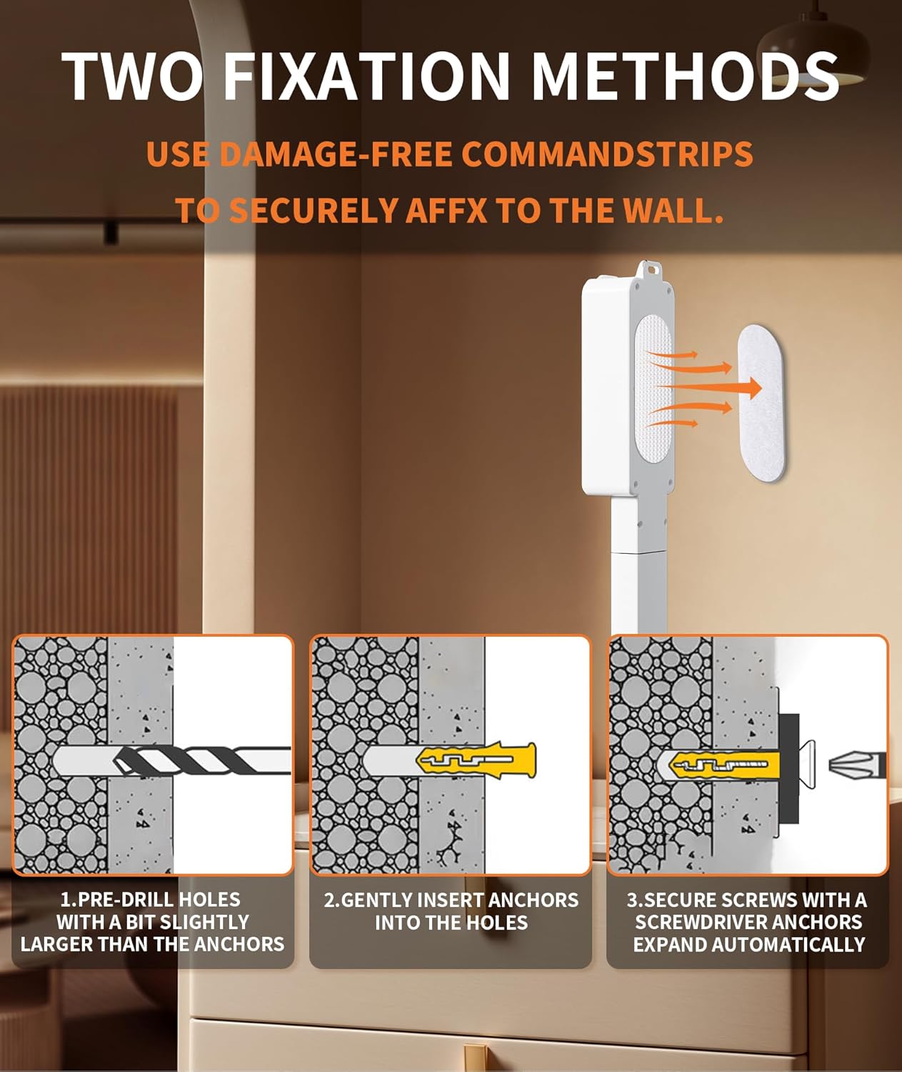 Electrical Outlet Extender Stick Features 2 USB-A, USB-C and 2 AC Outlets, Extendable 6", 15.3", 24.5", 34", for Hard to Reach Spaces Use Behind Couches, Nightstands, E-Sports Desks, and More