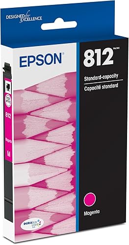 Epson 812 DURABrite Ultra Ink Cartucho magenta de capacidad estándar (T812320-S) funciona con Workforce Pro WF-7310,7820, 7840, EC-C7000