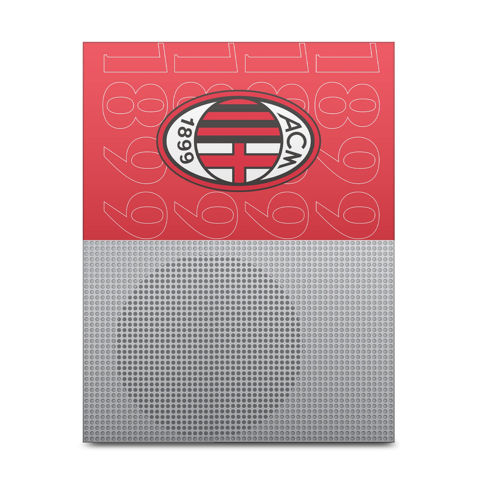 Head Case Designs Licenza Ufficiale AC Milan 1899 Logo Nero Arte Vinile Sticker Gaming Pelle Adesivo Compatibile con Xbox One S Console
