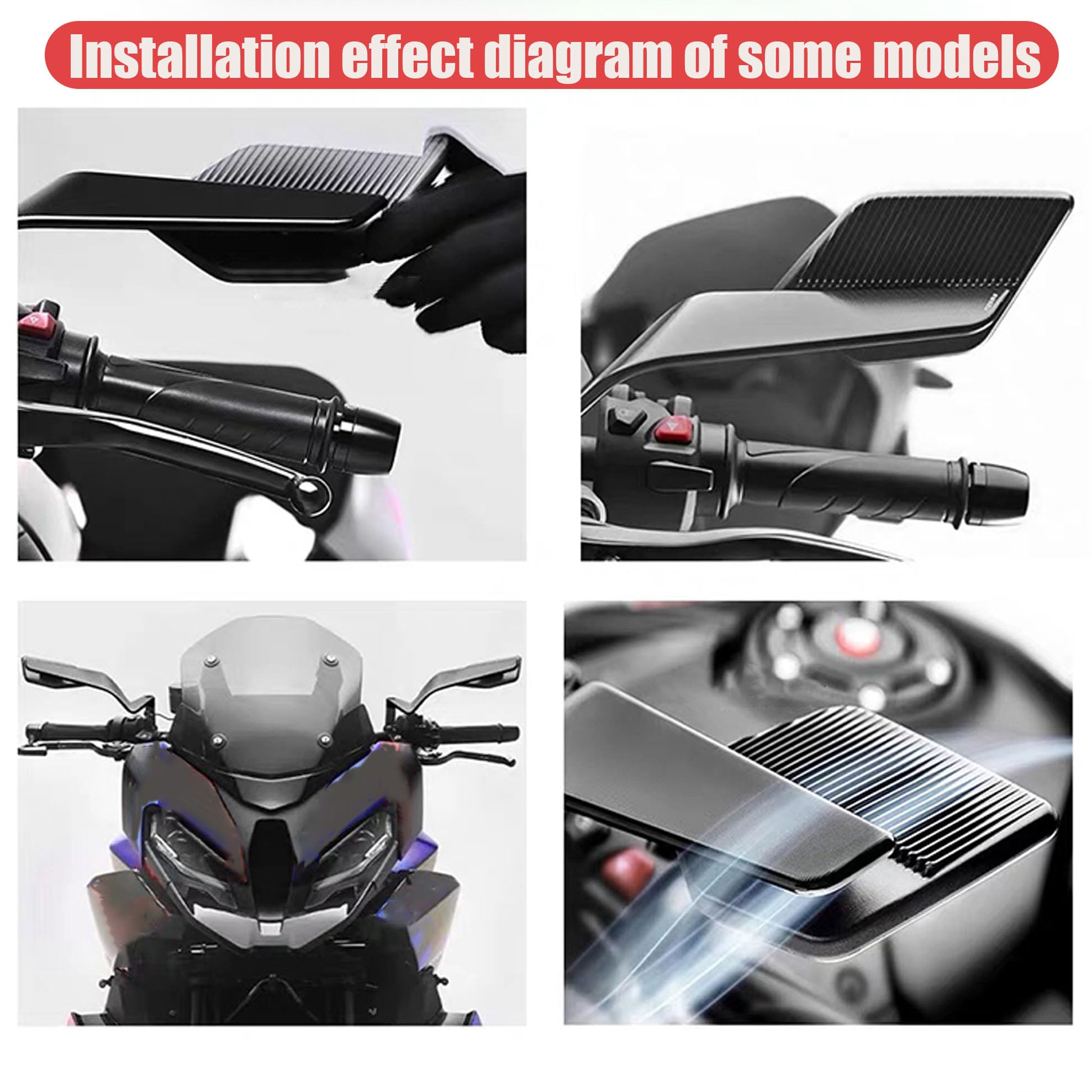 Specchietti Retrovisori Moto per Honda XADV X ADV 750 X ADV, Specchi Laterali Regolabili Pieghevoli, Visione Grandangolare, Design Aerodinamico in Alluminio Accessori