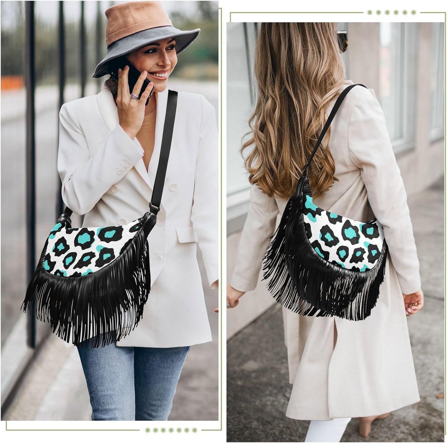 Small Crossbody Purses for Women Adjustable Shoulder Strap Ladies Crossbody Bags Womens Shoulder Bags Medium Size Vleopard Spots - Image 5