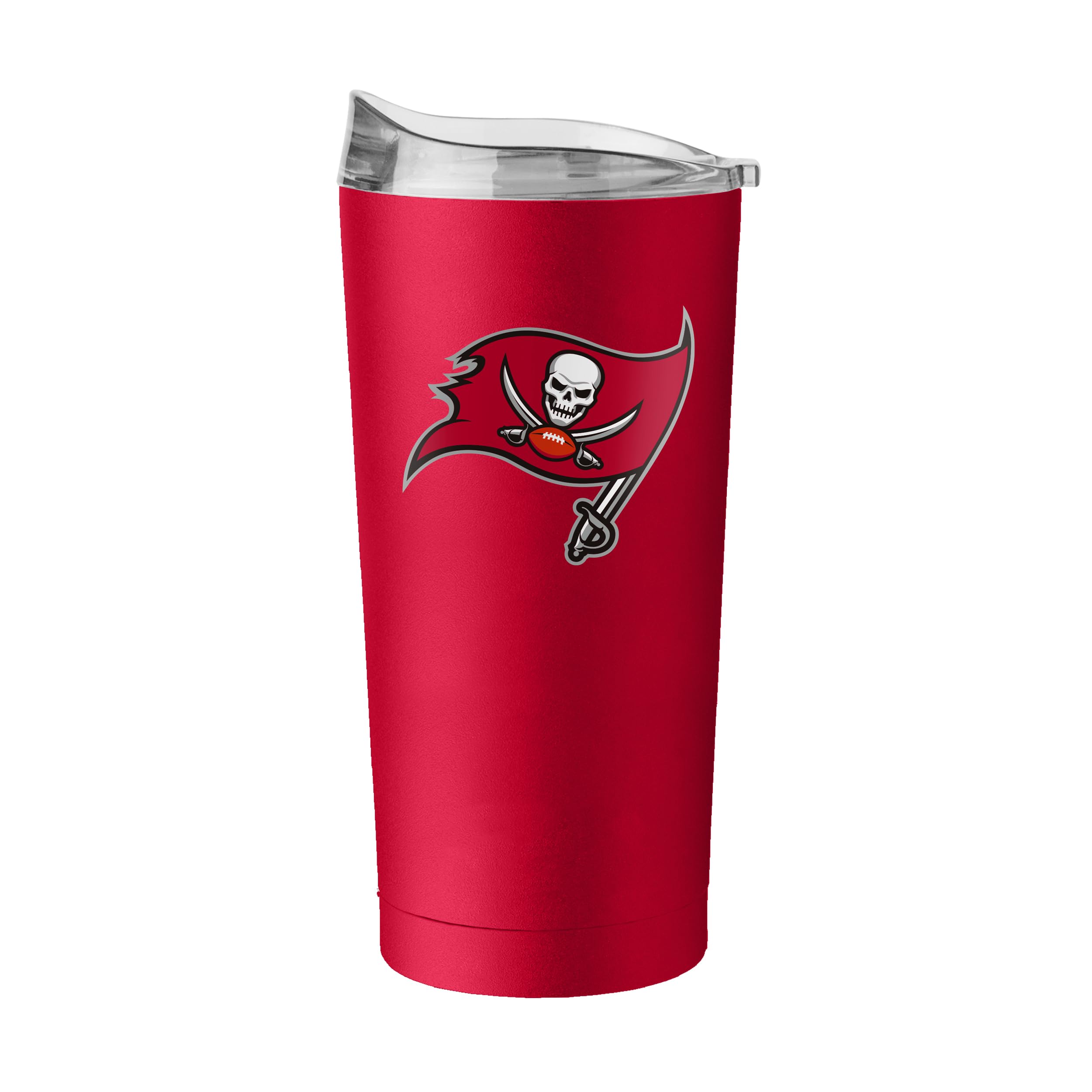 FANMATS NFL Tampa Bay Buccaneers 20 oz Stainless Steel Tumbler — Powder-Coated | 20 Fluid Ounces | Vacuum Insulated | Team Color