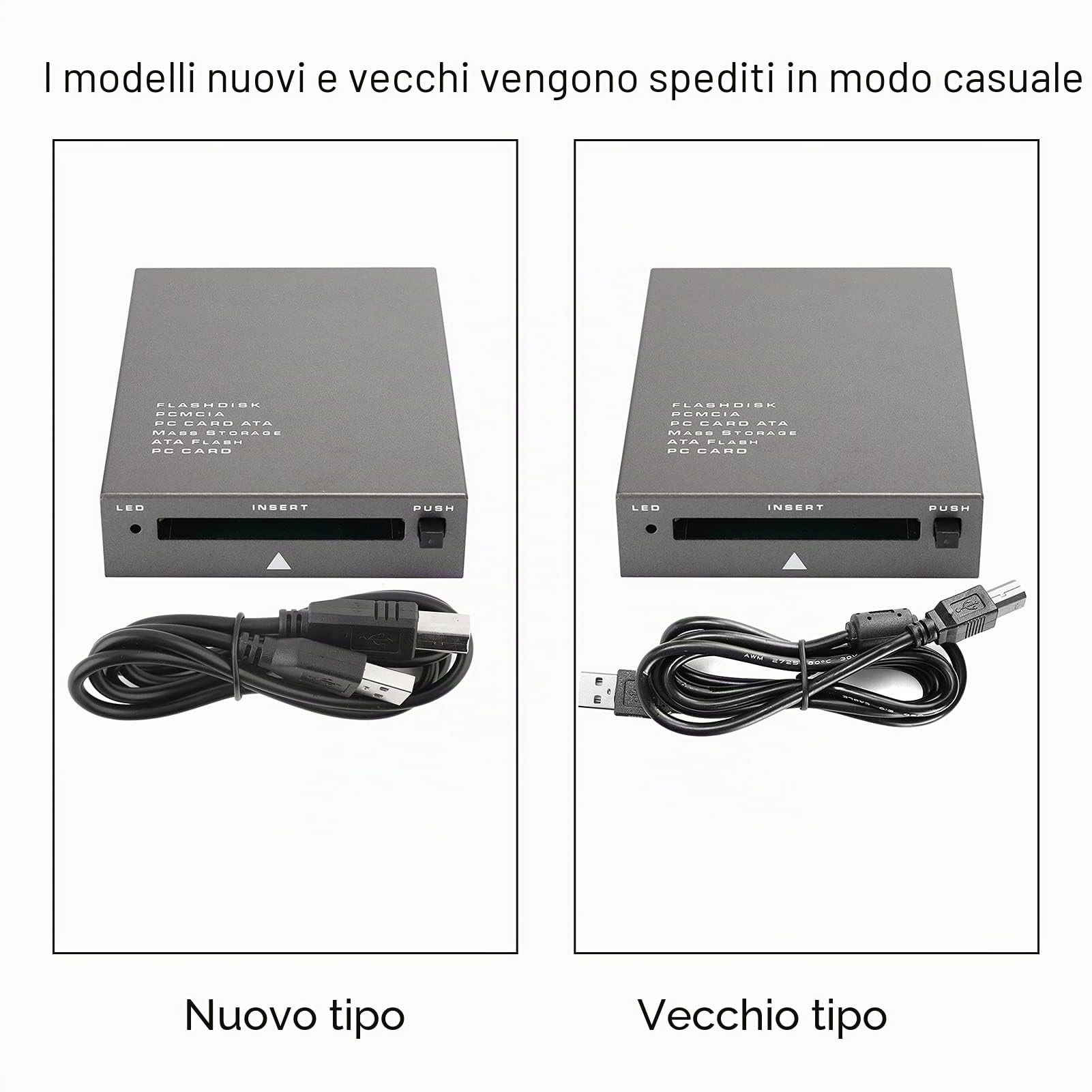 Adattatore per Lettore di Schede PCMCIA da USB a PC, Lettore di Schede PCMCIA Ad Alta velocità Lettore di Schede di Memoria Scheda PCMCIA Portatile, Supporto 20MB-20G Plug and Play