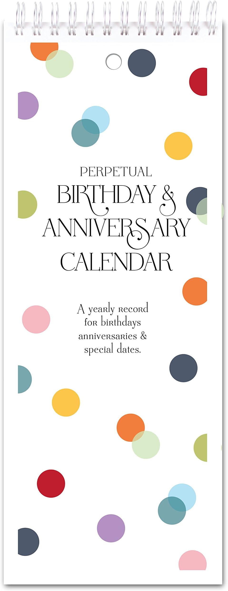 Confetti Dots Perpetual Birthday & Anniversary Calendar