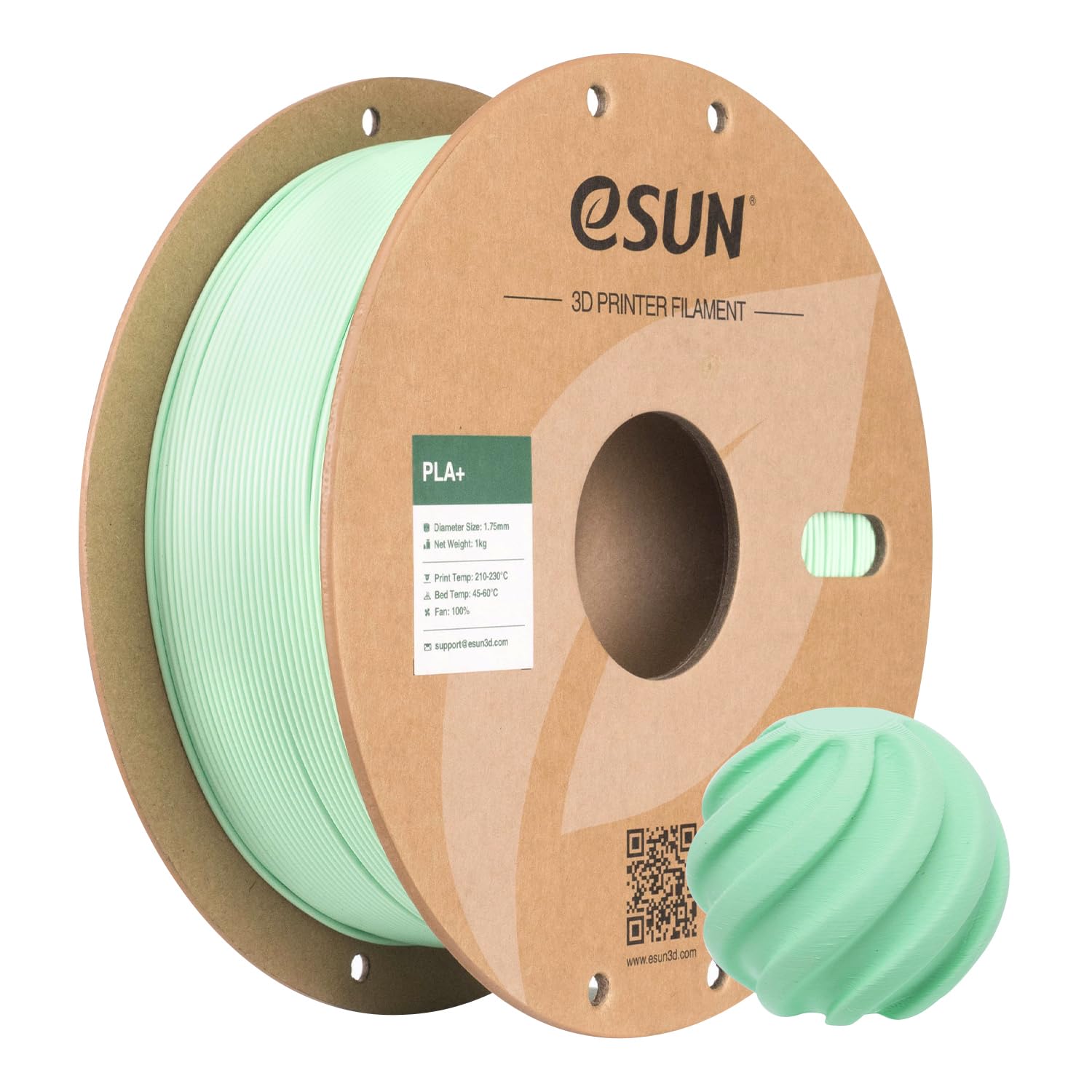 eSUN PLA+ Filament 3D Printer Filament PLA Plus 1KG Mint Green | PLA Plus 1.75mm, Dimensional Accuracy +/- 0.03mm, 1KG Spool (2.2 LBS) 3D Printing Filament for 3D Printers