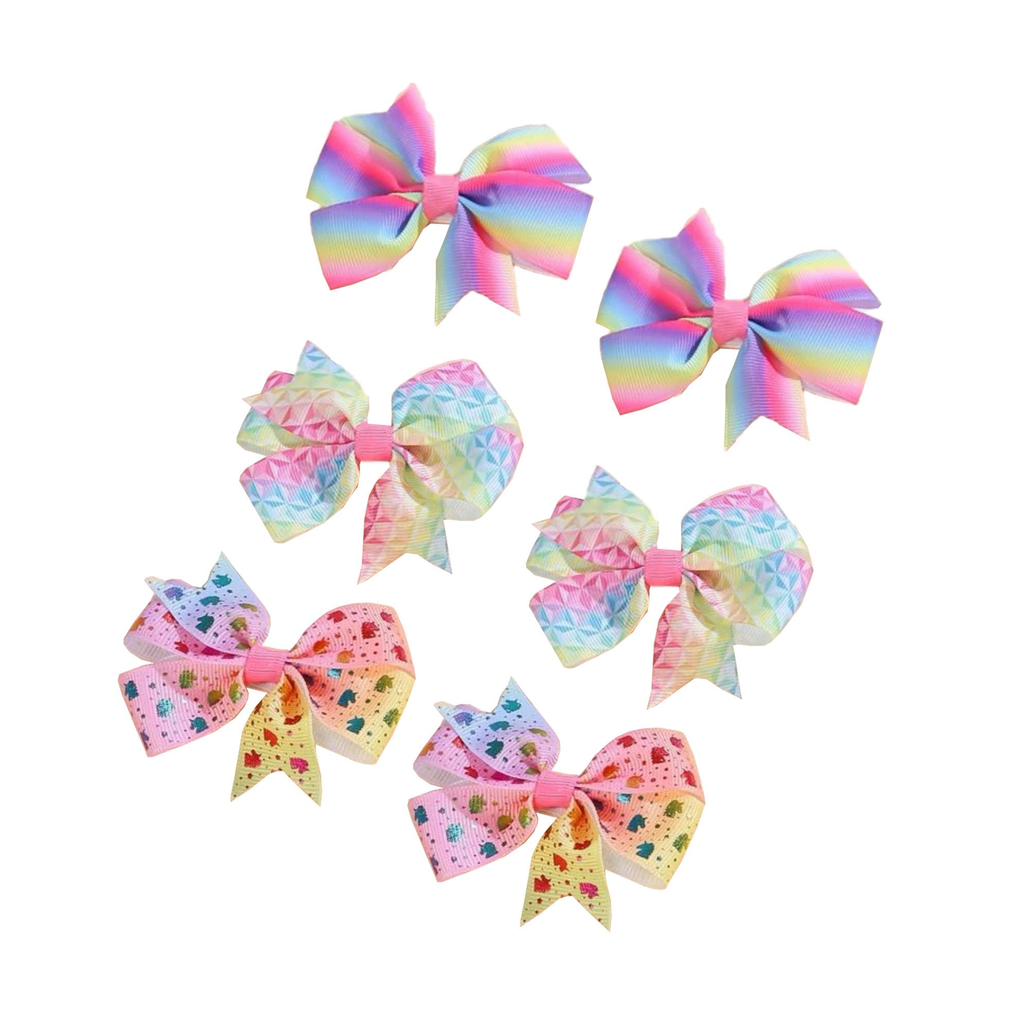 Royal Icon Baby Hair Clips for Girls | Adorable Bow Baby Girls Hair Accessories with Snap Clip Design for Hair | Pack of 6, 8, and 12 Assorted Colors Girls Hair Clips for Kids