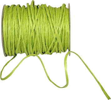 Reliant Ribbon 25125W-185-18C Wired Raffia Ribbon, 1/8 Inch X 100 Yards, Citrus